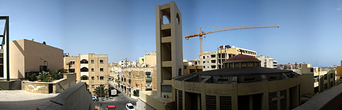 Ausblick hinter dem Hotel Hilton, Malta; Bild größerklickbar